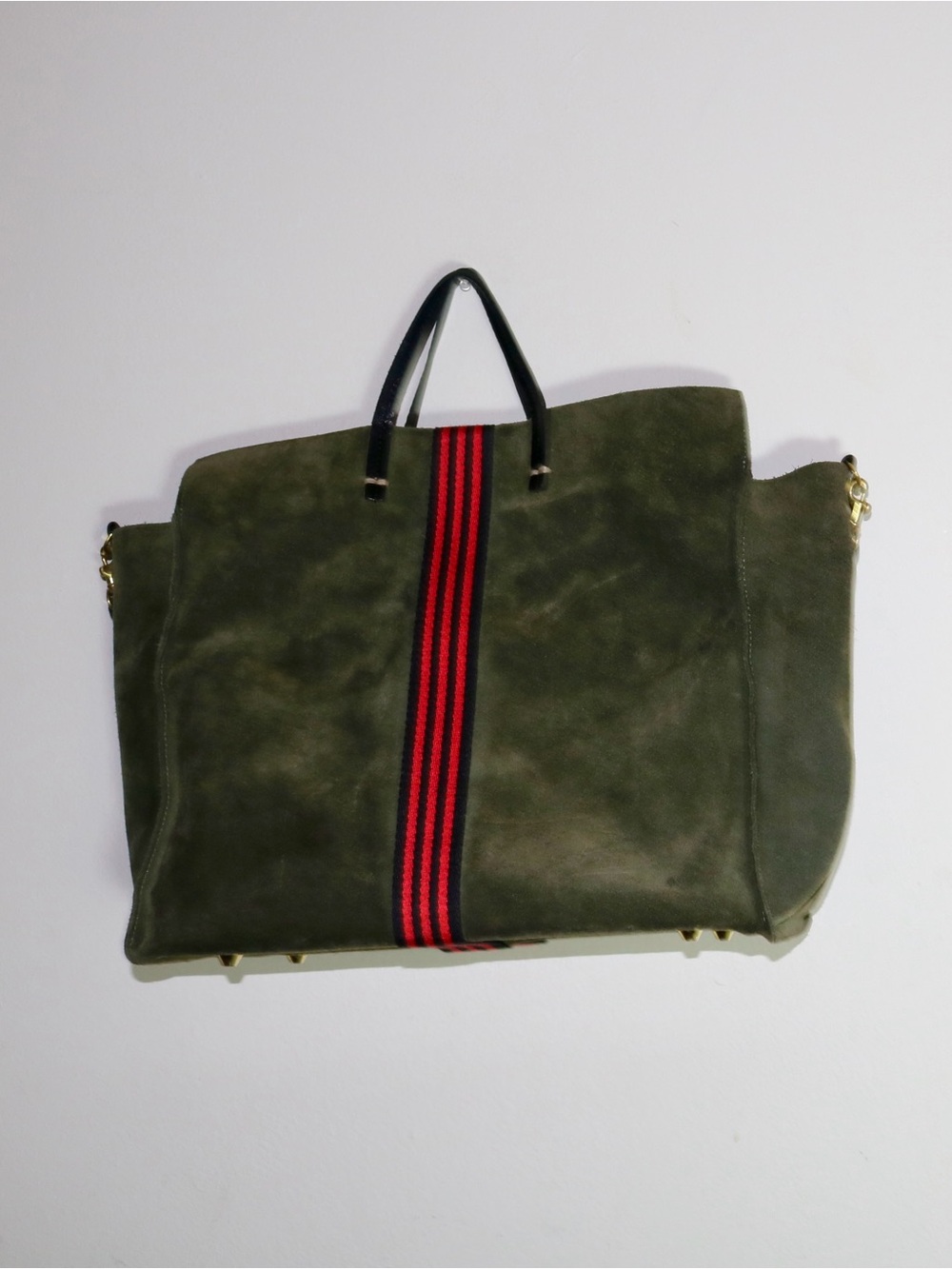 Clare V. Simple Tote in Army Suede - Picture 8 of 16